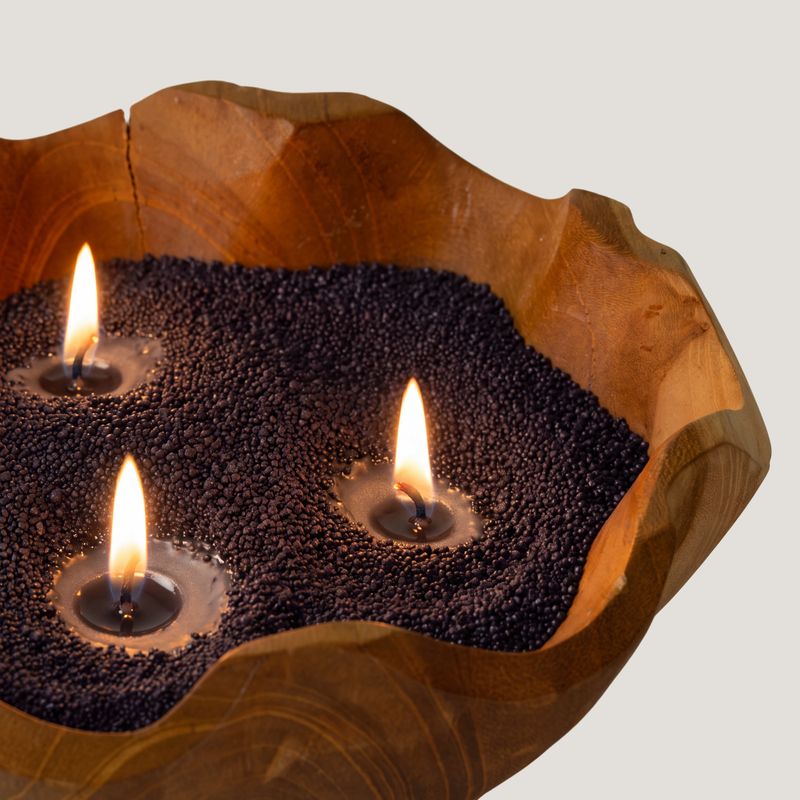 Duftkerze Sand - Schwarz - Lebhaft - 300 g