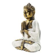 Weiß- und Gold-Buddha - Extra groß 30 cm - Namaste (Willkommen)