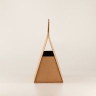 Faltbare Geschenkbox - Handbox (20x10x20 cm) - Braun Craft