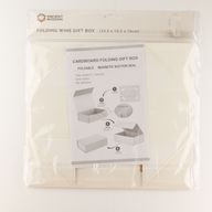 Flach verpackte Geschenkbox - Weinbox-Form (33,5×10×10,5 cm) - Weiß