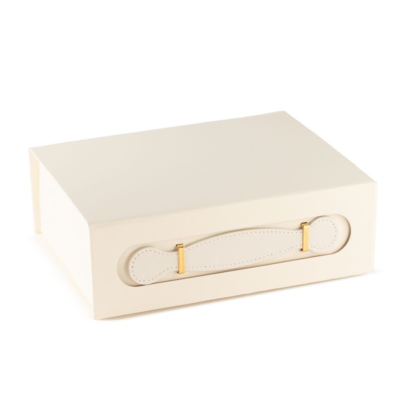 Flach verpackte Geschenkbox - Medium Geschenkkorb (24x18.2x8cm) - Weiß