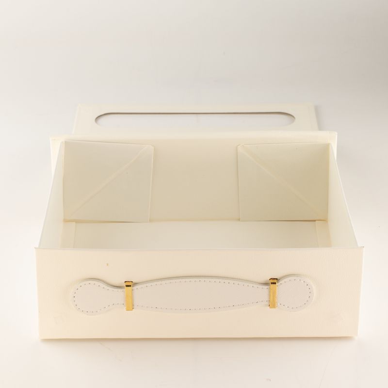 Flach verpackte Geschenkbox - Medium Geschenkkorb (24x18.2x8cm) - Weiß