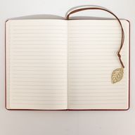 Intention Notizbuch - LCD-Wischbildschirm - Rote Lederoptik - Messingblatt - 80 Blätter
