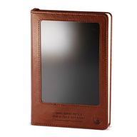 Intention-Notizbuch - LCD-Wischbildschirm - Braun Lederoptik - Messingblatt - 80 Blätter