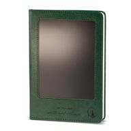 Intention Notizbuch - LCD-Wischbildschirm - Grüne Lederoptik - Messingblatt - 80 Blätter