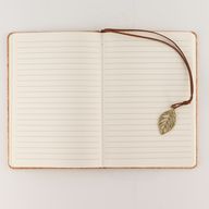 Intention Notizbuch - LCD-Bildschirm-Reinigung - Korkleder-Optik - Messingblatt - 80 Blätter
