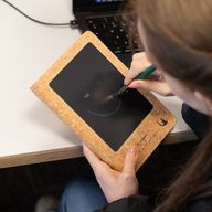 A5 Intention Notizbuch - LCD-Wischbildschirm - rote Lederoptik - 80 Blätter
