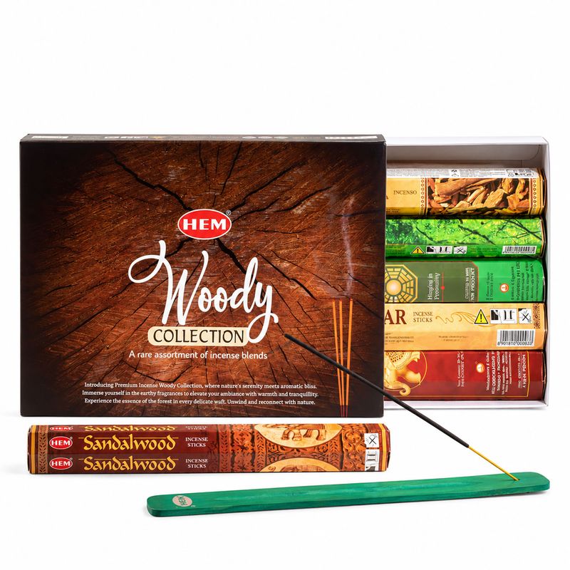 HEM sechseckiges Räucherwerk - Holzkollektion und Aschefänger (Sortimentspackung 6)