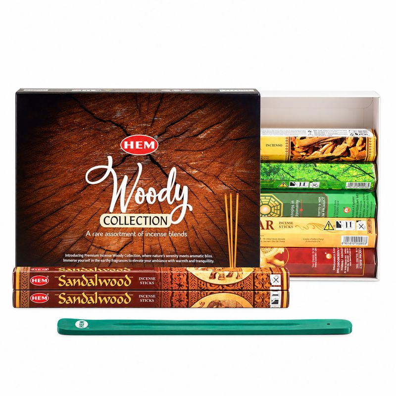 HEM sechseckiges Räucherwerk - Holzkollektion und Aschefänger (Sortimentspackung 6)
