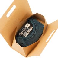 Faltbare Geschenkbox - Handbox (20x10x20 cm) - Braun Craft