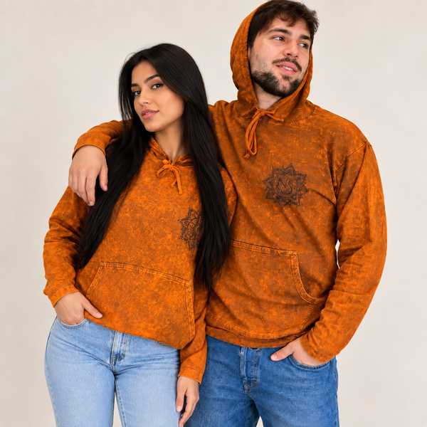 Nomad Sari – Stonewashed-Hoodies mit Kängurutasche