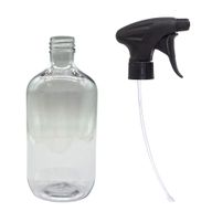 500ml Boston-Flasche aus klarem Kunststoff mit Sprühkopf 28mm