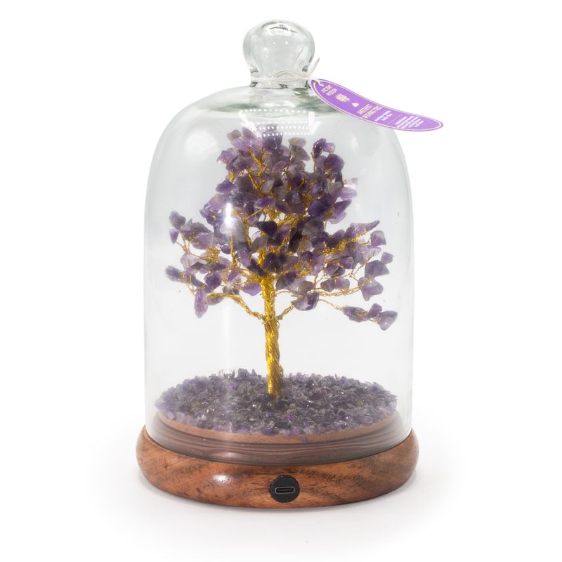 Edelstein-Kuppelgarten – Amethyst & LED-Lichter – 200 Splittersteine