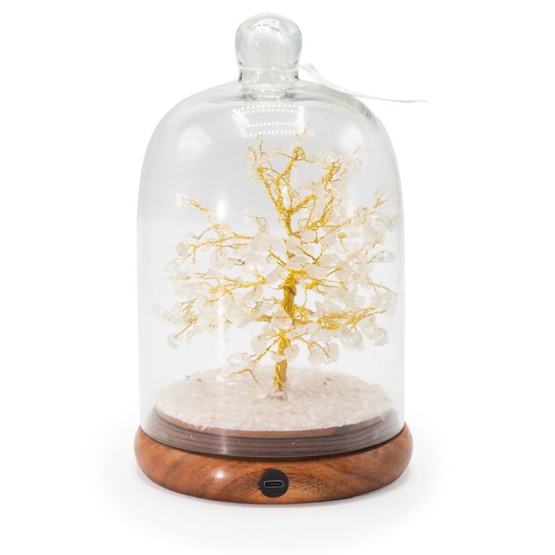 Edelstein-Kuppelgarten – Quarzkristall & LED-Lichter – 200 Splittersteine