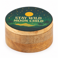 Runde emaillierte Dose – Stay Wild Moon Child