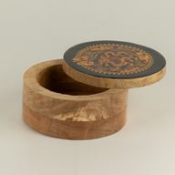 Runde emaillierte Dose – Drache Yin Yang