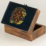 Mittlere emaillierte Box – Kompass des Lebens