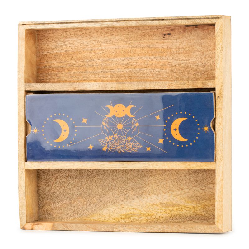 Blue Moon Phases Tarot-Tablett mit Kartenhalter