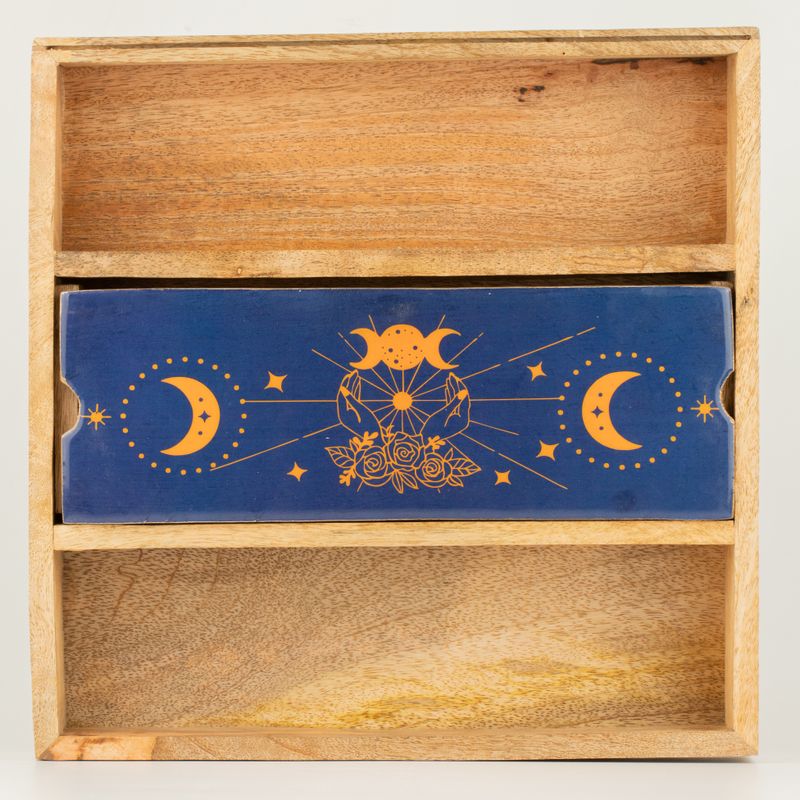 Blue Moon Phases Tarot-Tablett mit Kartenhalter