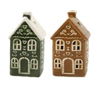 Weihnachtliches Lebkuchenhaus-Teelichthalter – Stadthaus