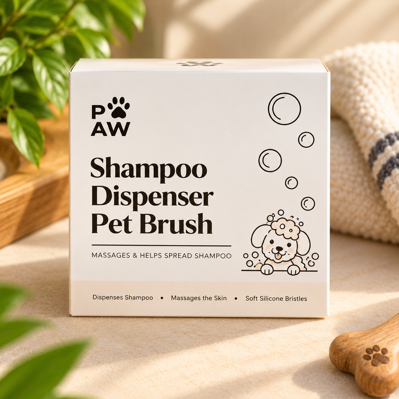 PAW Pflegeutensilien – Easy Wash Shampoo & Massage – Silikonborsten