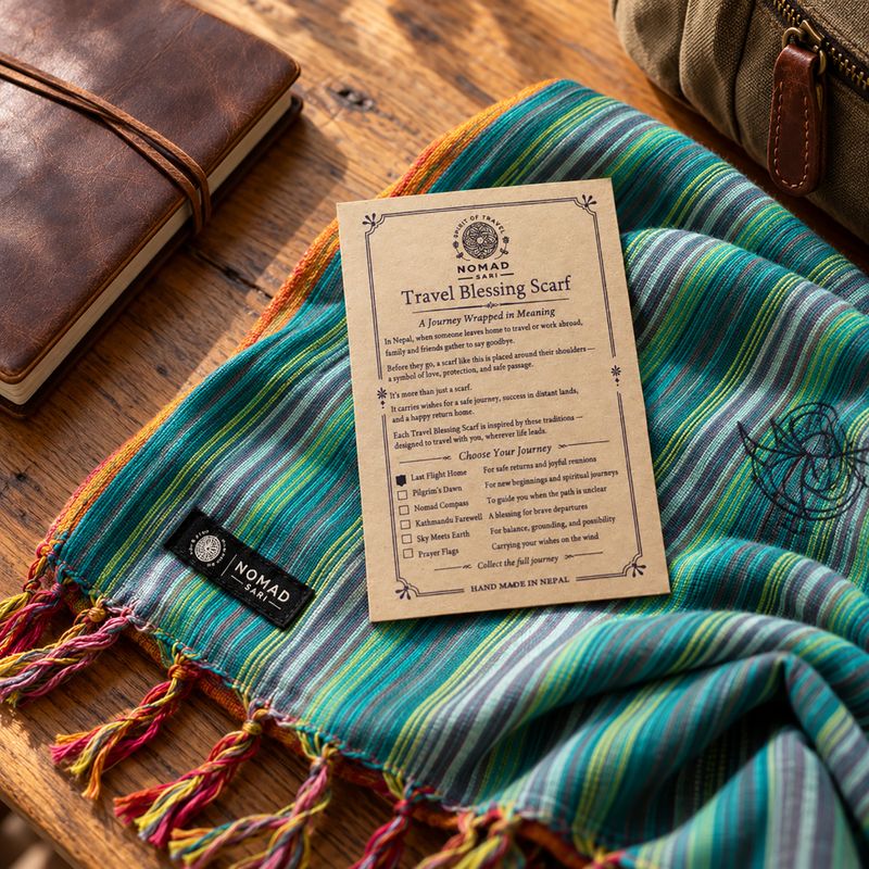 Nomad Sari Travel Blessing Schals Starter-Set – 72 Schals + GRATIS Verkaufsständer