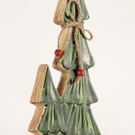 Lost in the Forest – Mittel – Zwei emaillierte Bäume – (34 x 11 x 2,5 cm)