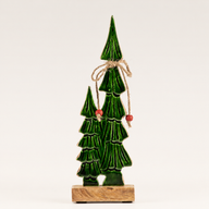 Lost in the Forest – Klein – Emaillierte Zwillingsbäume – (25 x 8 x 2,5 cm)