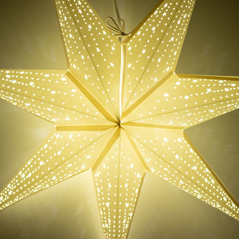 Sternlampe – Klassisch Weiß – siebenzackig – 60 cm