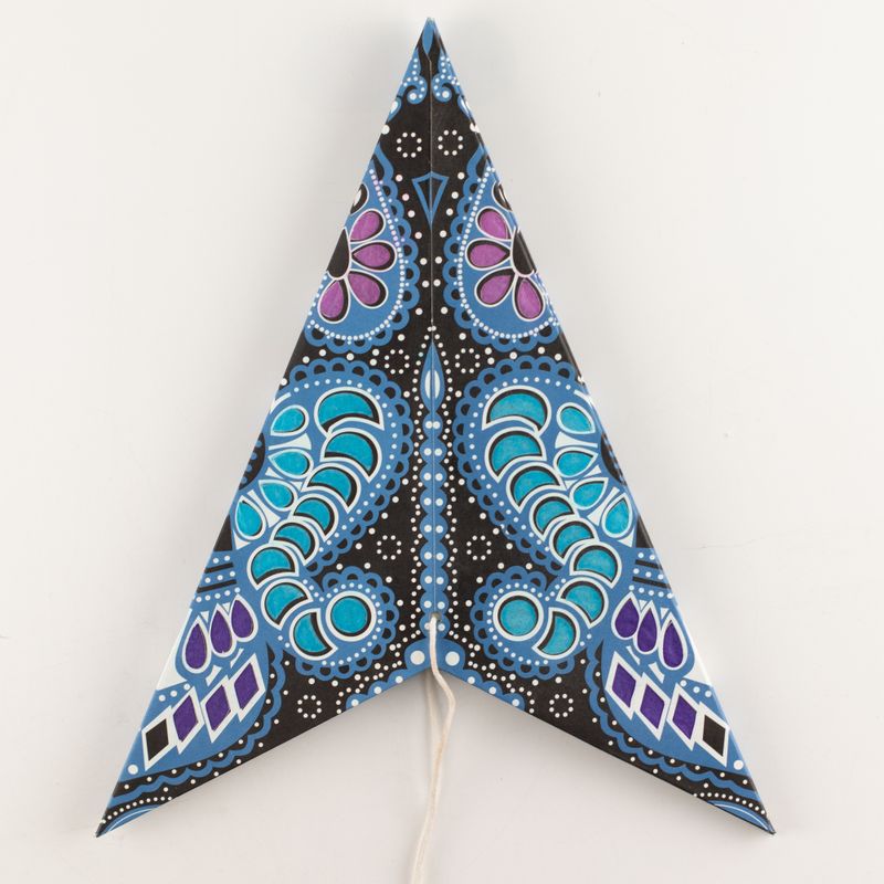 Sternlampe – Pfau, Lila & Petrol, fünfzackig – 60 cm