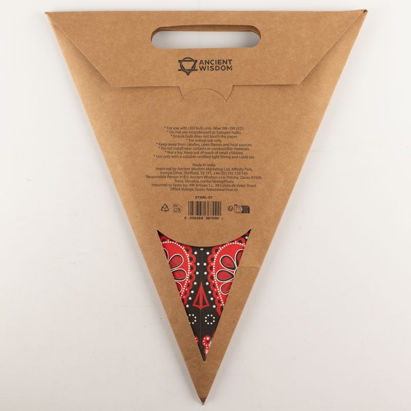 Sternenlampe - Fire Festival, fünfzackig - 60 cm