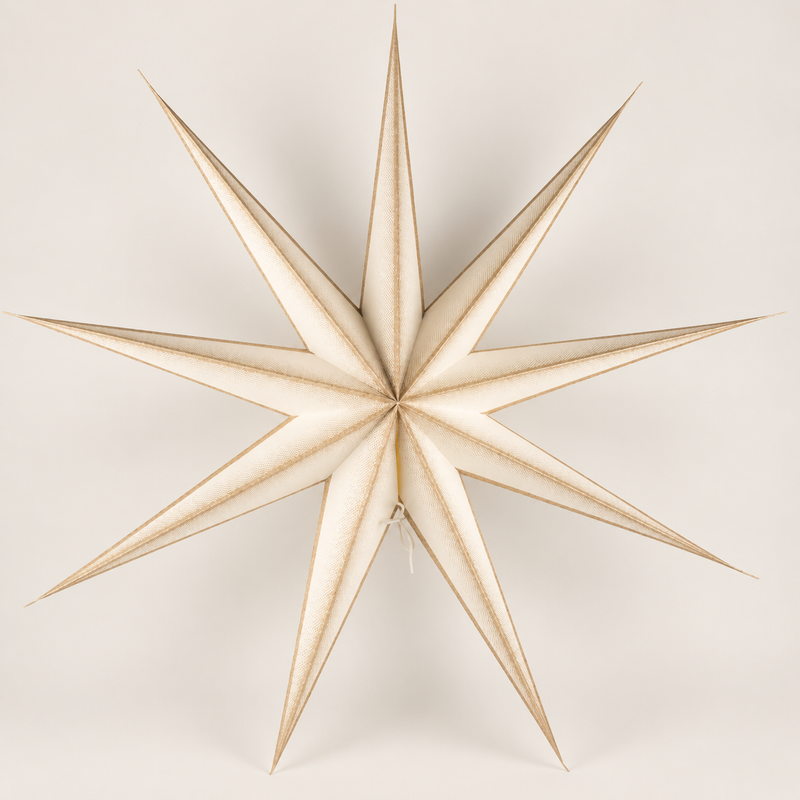 Sternlampe - Super Nova Champagner Glitzer, neun Zacken - 90 cm