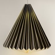 Lampenschirm aus Papier in Kegelform mit geometrischem Muster