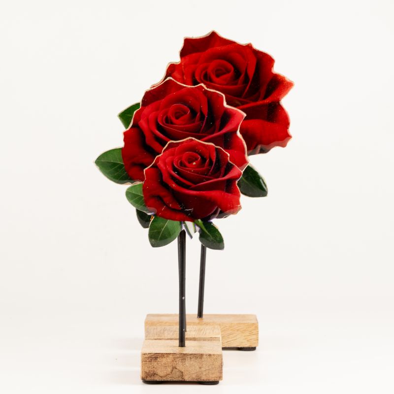 Pflanzen aus Holz – Große einzelne Rose