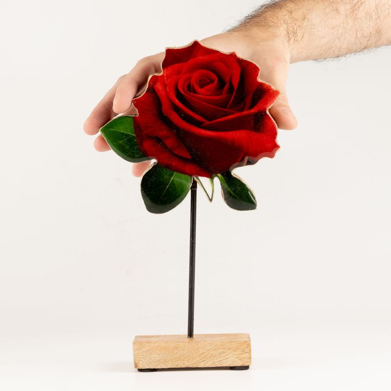 Pflanzen aus Holz – Große einzelne Rose