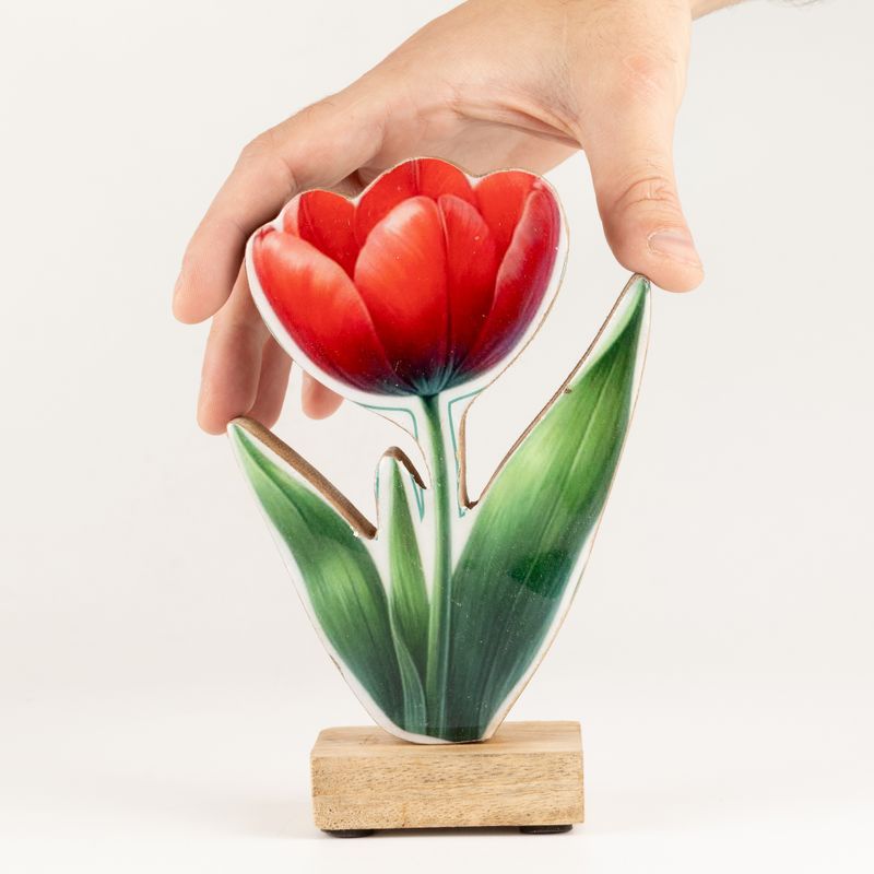 Holz-Zimmerpflanze – Tulpe (mittel)