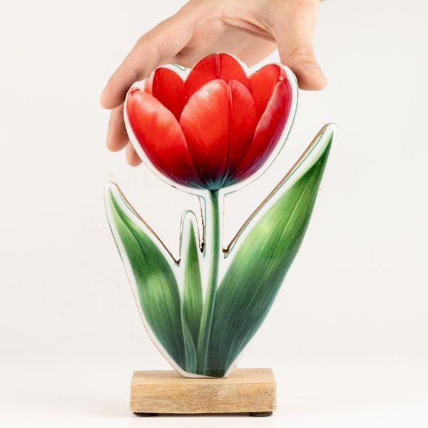 Zimmerpflanzen aus Holz – Große Tulpe