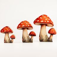 Holzpflanzen – Mittelgroßer Fliegenpilz