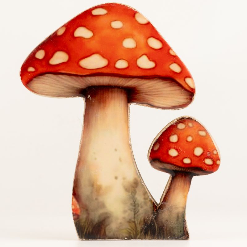 Deko-Pilz aus Holz – Großer Fliegenpilz