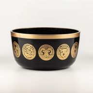 Schwarze Zodiak-Schalen – 3er-Set – 15cm, 19cm, 20cm