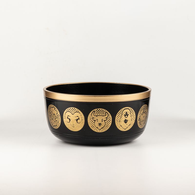 Schwarze Zodiak-Schalen – 3er-Set – 15cm, 19cm, 20cm