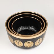 Schwarze Zodiak-Schalen – 3er-Set – 15cm, 19cm, 20cm