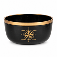 TRUE NORTH – Schwarze Klangschale im Set – 15x7,5cm