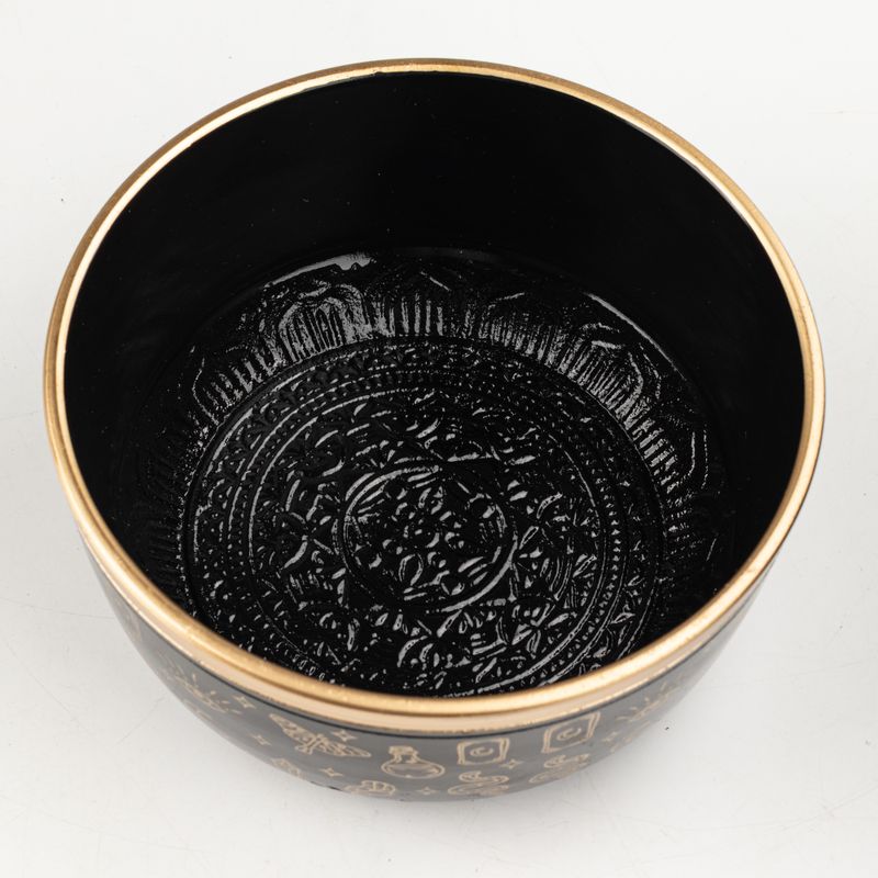 ALIGN – Schwarzes Klangschalen-Set – 15x7,5cm