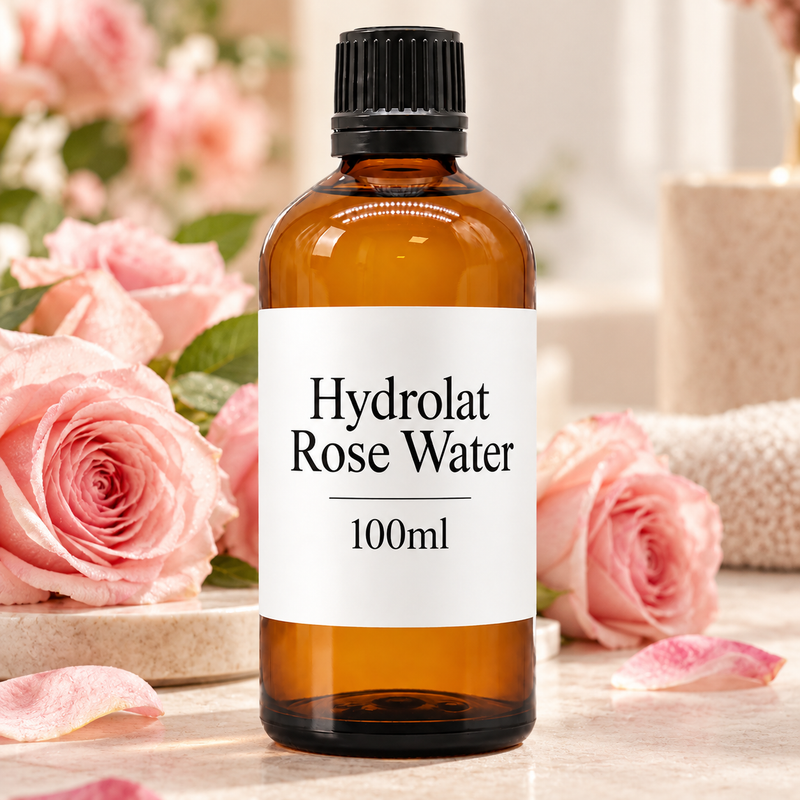 Rosenhydrolat 100ml – Weißes Etikett