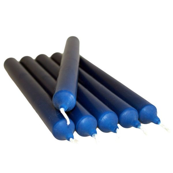 Marineblaue Tafelkerzen