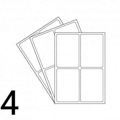 Naturbraune Etiketten - 4 pro Blatt A4 99,1 X 139 mm