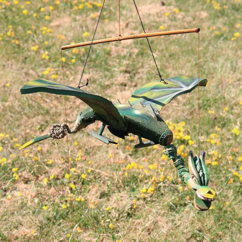 Kokosnuss-Drachenmobiles grün 37cm