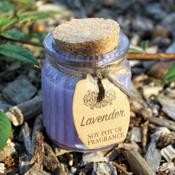 Lavendel - Sojakerzen im Glas