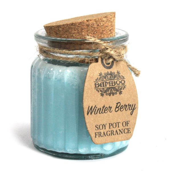 Winterbeeren - Sojakerzen im Glas